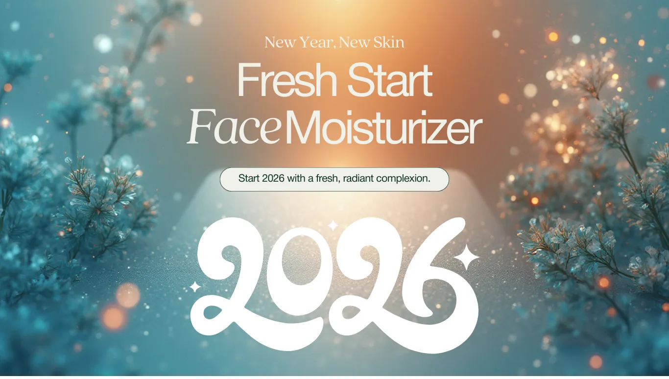 New Year Canva Landing Page Template for Beauty Products