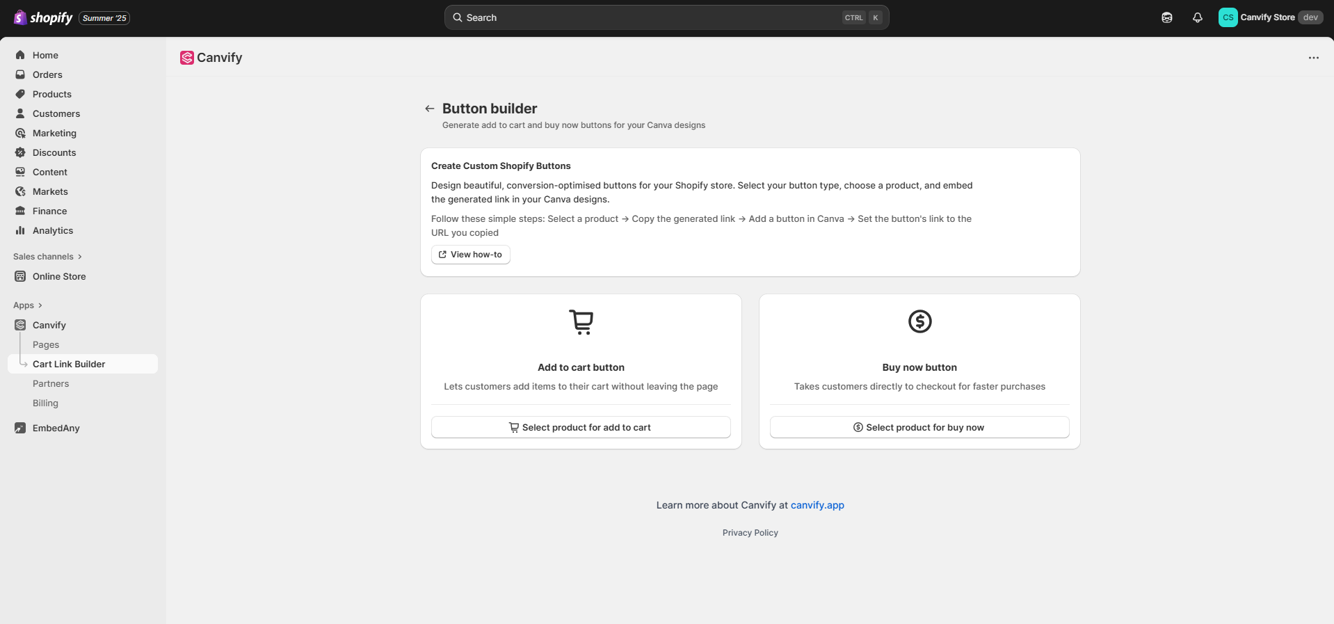 Create Checkout Link